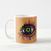 Rainboweye - orange コーヒーマグカップ (左)