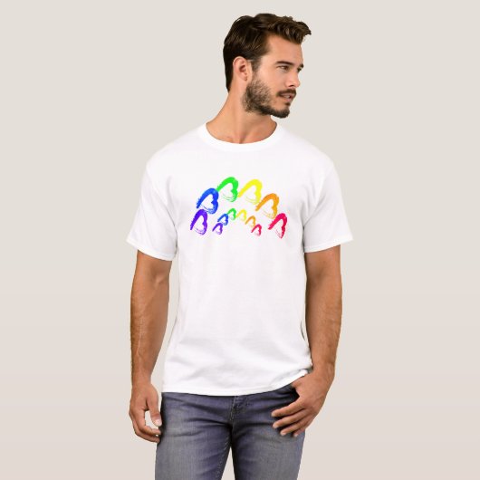 RainbowHearts T-shirt Tシャツ (正面フル)