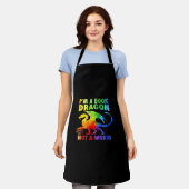 Rainbows私は本ドラゴンではなくワームLGBTゲイPr エプロン (着用した状態)