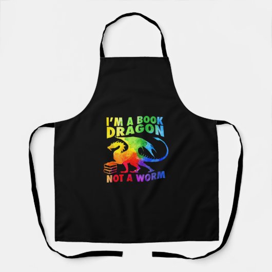 Rainbows私は本ドラゴンではなくワームLGBTゲイPr エプロン (正面)