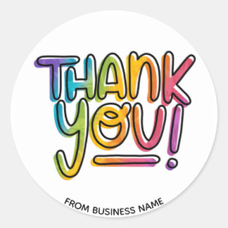 Rainbow's 感謝してい for Businessに感謝していお礼 ラウンドシール