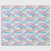 Rainbows and Clouds Pattern ラッピングペーパー (フラット)