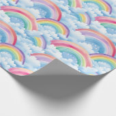  Rainbows and Clouds Pattern ラッピングペーパー (角)