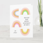 Rainbows Birthday Card, modern, bright, kids カード (正面)