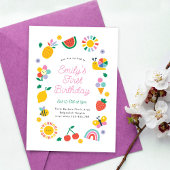 Rainbows Sunshine Party Invite, Summer Birthday 招待状