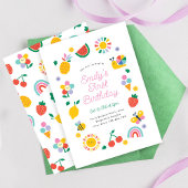 Rainbows Sunshine Party Invite, Summer Birthday 招待状