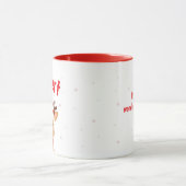 Raindeer Santa Personalize Christmas Coffee Mug マグカップ (中央)