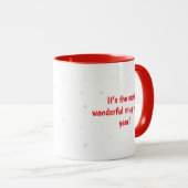 Raindeer Santa Personalize Christmas Coffee Mug マグカップ (正面右)