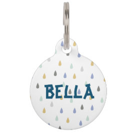 Raindropパターカラフルンのカスタマイズ可能なペット名Pe ペット　ネームタグ