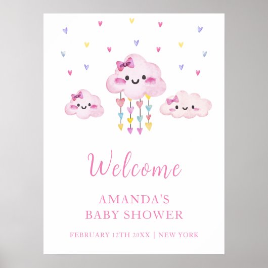 Raindrop Sweetheartカラフル Baby Showerへようこそ ポスター (正面)