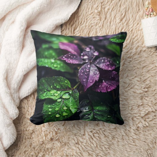 "Raindrop Symphony: 鮮やか離れ" クッション (ブランケット)