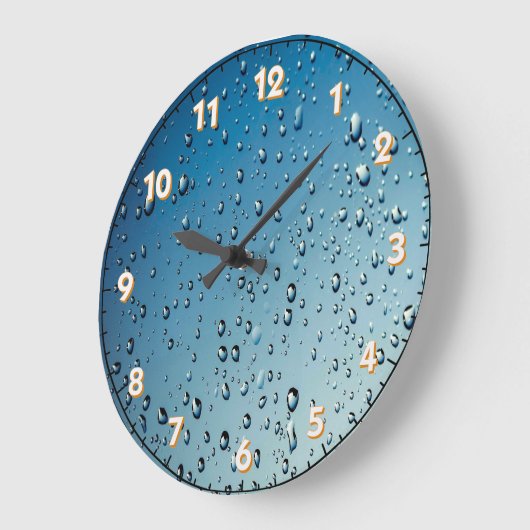 Raindrops Acrylic Wall Clock ラージ壁時計 (傾斜)