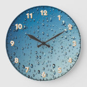 Raindrops Acrylic Wall Clock ラージ壁時計 (正面)