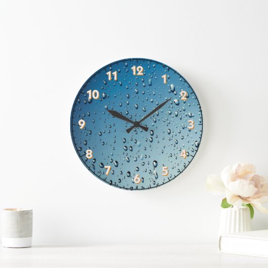 Raindrops Acrylic Wall Clock ラージ壁時計 (ホーム)