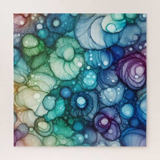 Raindrops Alcohol Ink ジグソーパズル (縦)