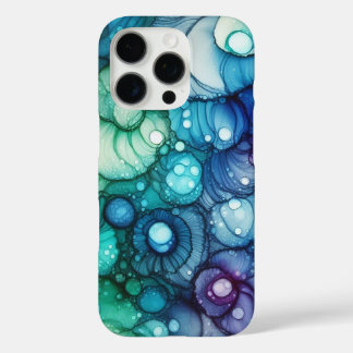 Raindrops Alcohol Ink iPhone 16 Proケース