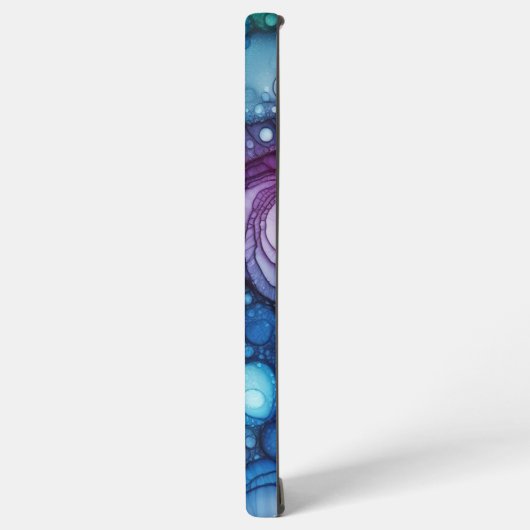 Raindrops Alcohol Ink Samsung Galaxyケース (左側面)