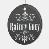 Rainey Grey + Co ロゴ [4] セラミックオーナメント (左)