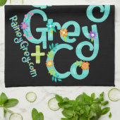RAINEY GREY + CO [ロゴ 6] キッチンタオル (折り畳み)