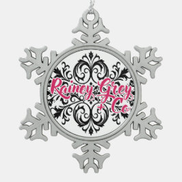 Rainey Grey + Co logo [7] スノーフレークピューターオーナメント