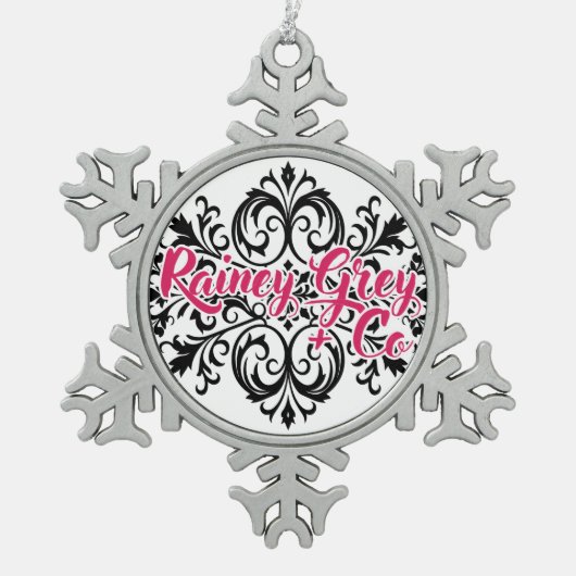 Rainey Grey + Co logo [7] スノーフレークピューターオーナメント (正面)