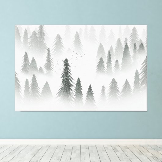 Rainforest 1 キャンバスプリント (インサイチュ (ウッドフロア))