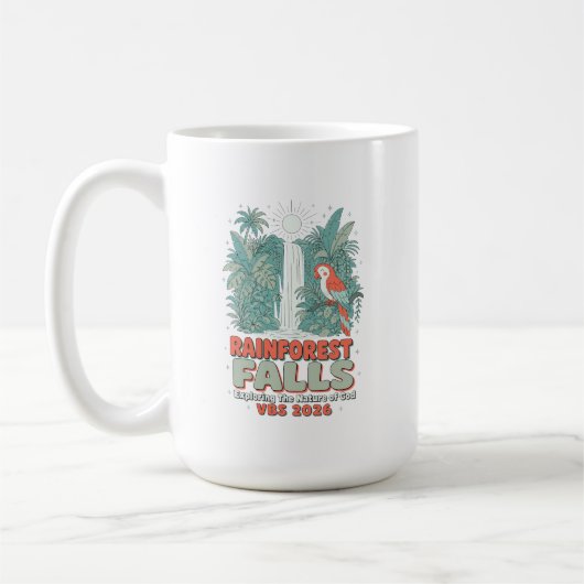 Rainforest Falls VBS 2026 神の創造を探求する コーヒーマグカップ (左)