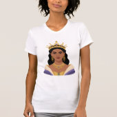 Rainha Brasileira Mulher Poderosa Coroa Dourada Ca Tシャツ (正面)