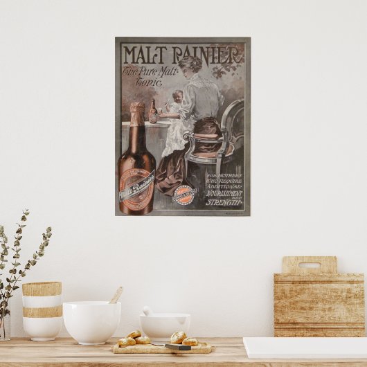 Rainier Beer ad (1909)マザー広告 ポスター (キッチン)