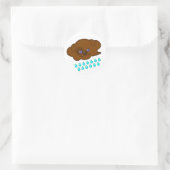 Raining Brown Dog Cloud - ラウンドシール (バッグ)