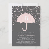 Raining Love Bridal Shower Invitation（ピンク） 招待状 (正面)