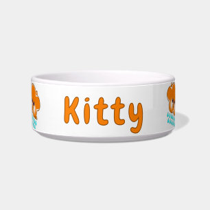 Raining Orange Tabby Cat Cloud - Cat ボウル