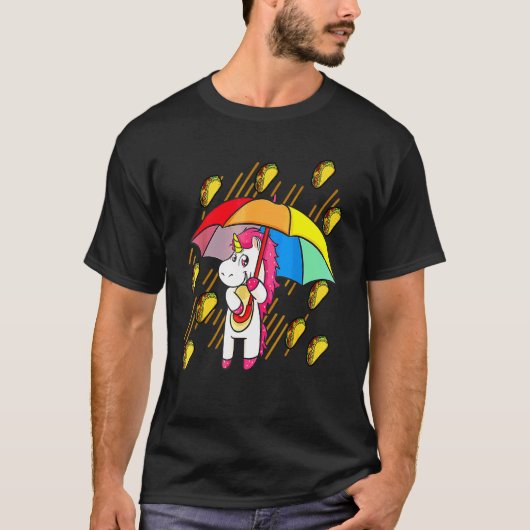 Raining Tacos Unicorn傘Cinco De Mayo 1 Tシャツ (正面)