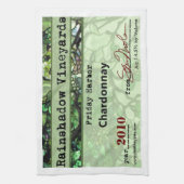 Rainshadowのブドウ園のシャードネーワインの台所タオル キッチンタオル (縦)