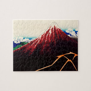 Rainstorm Beneath the Summit by Katsushika Hokusai ジグソーパズル