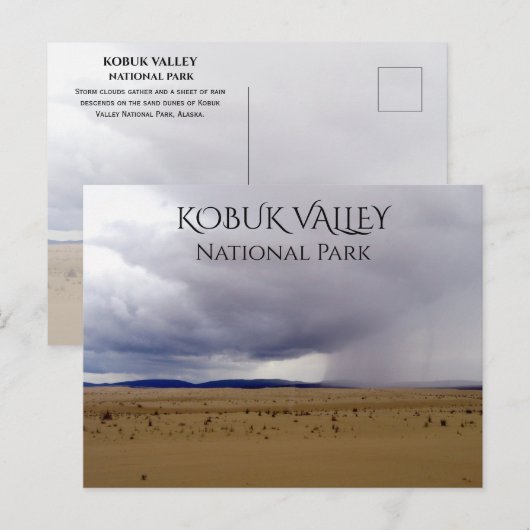 Rainstorm Descending on Dunes, Kobuk National Park ポストカード (正面/裏面)