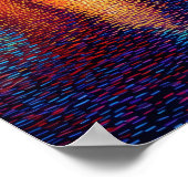 Rainy City Street Pointillism Lights ポスター (角)