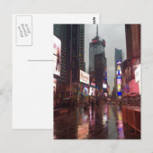 Rainy DayニューヨークシティタイムズスクエアNYCポストカード ポストカード (正面/裏面)