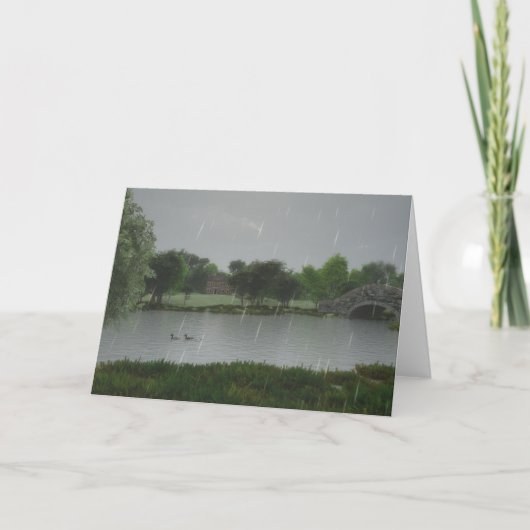 Rainy Day at the Lake Greeting Card カード (正面)