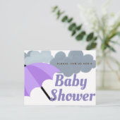 Rainy Day Baby Shower Postcard ポストカード (スタンド正面)