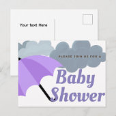 Rainy Day Baby Shower Postcard ポストカード (正面/裏面)