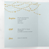 Rainy Day Blue写真キンセアニェラ 三つ折り招待状 (内部最初)