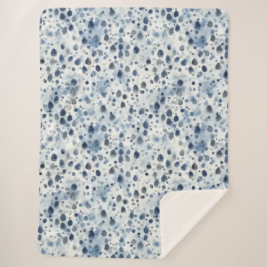 Rainy Day Blue シェルパブランケット (正面)