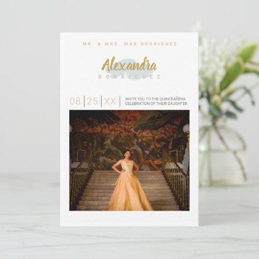 Rainy Day Blue & Photoキンセアニェラ 招待状 (スタンド正面)