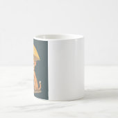 Rainy Day Buddies：猫と犬のデュオ コーヒーマグカップ (中央)