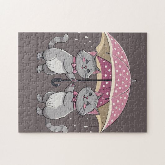 Rainy Day Cat Friends ジグソーパズル (横)