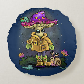 Rainy Day Friends ラウンドクッション