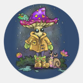 Rainy Day Friends ラウンドシール (正面)