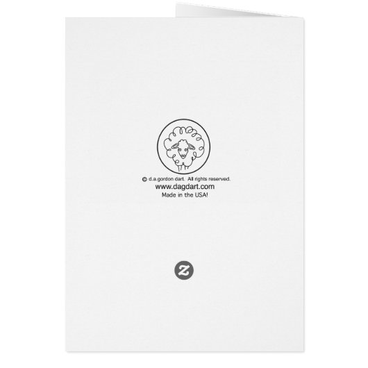 Rainy Day Friends Greeting Card (裏面)