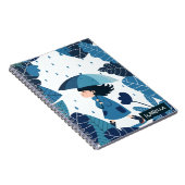 Rainy Day Girlスパイラルフォトノートブック ノートブック (右側)